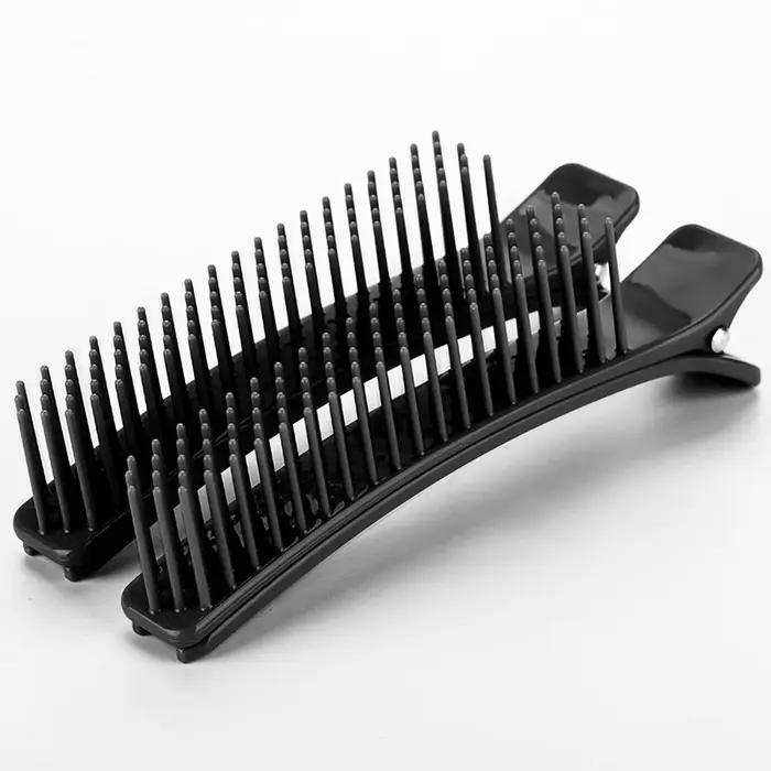 Pinces à cheveux professionnelles pour Salon de coiffure, 2 pièces, Clips de coupe, peigne, barbier,