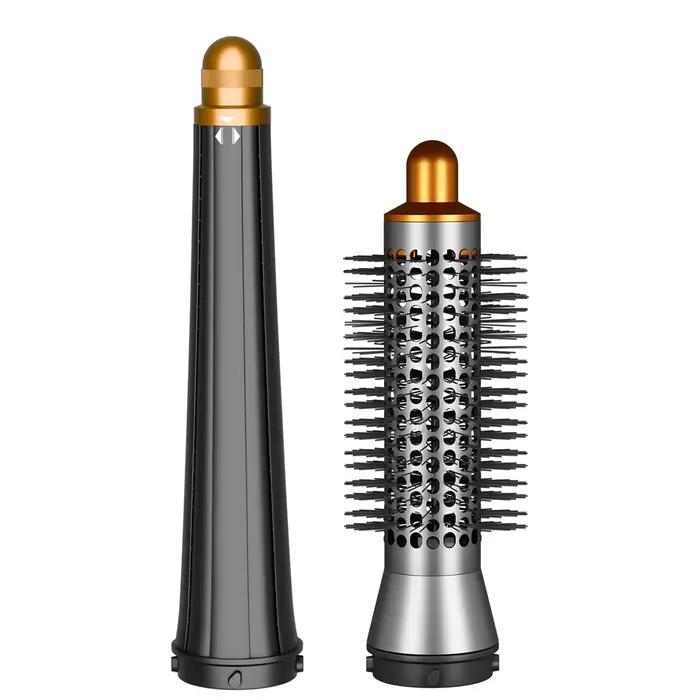 Brosse à boucler circulaire dorée, dotée d'un accessoire de 20 mm pour des effets de coiffure extrao