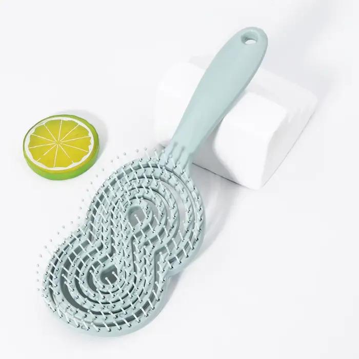 1 morceau de brosse à cheveux peigne creux avancé-anti-statique, conception creuse facile à peigner 