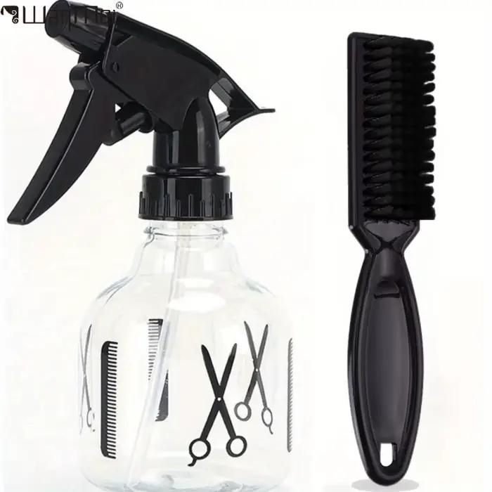 Ensemble de flacons pulvérisateurs pour barbier, 2 pièces, pour coiffeur, coupe de cheveux, brosse à