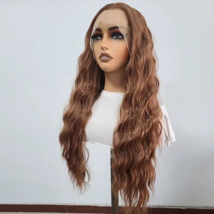 AIMEYA synthétique dentelle avant perruques pour femmes délié naturel cheveux synthétiques dentelle 