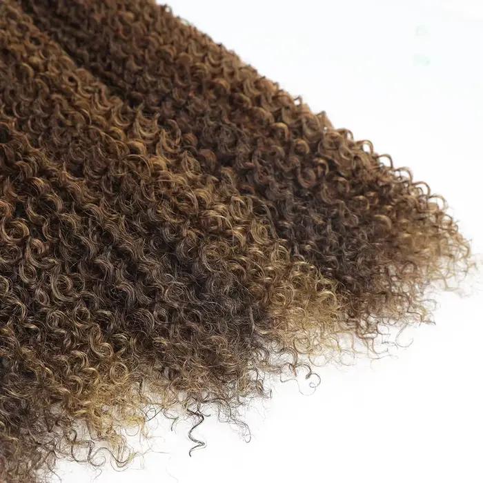 Extensions de cheveux synthétiques bouclés BOL, longs mèches bouclées Jerry, blond ombré, fausses tr