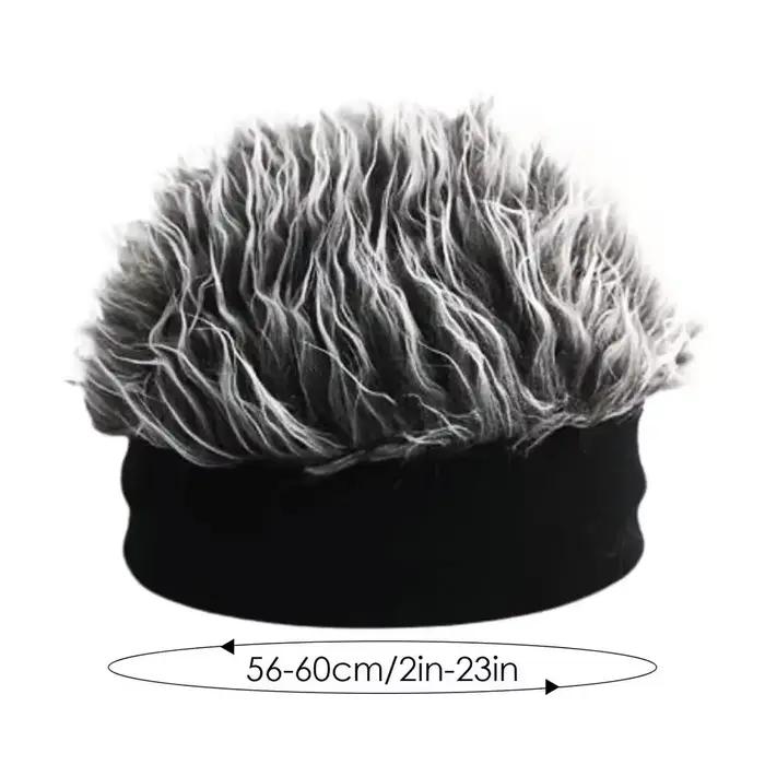 Perruque synthétique courte pour hommes, bonnet tête de mort Hip Hop, chapeau toupet, faux cheveux à