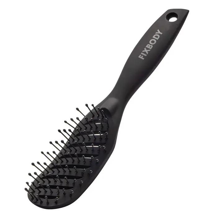 Brosse à cheveux incurvée à évent pour le séchage par soufflage, le coiffage et le nettoyage, poigné