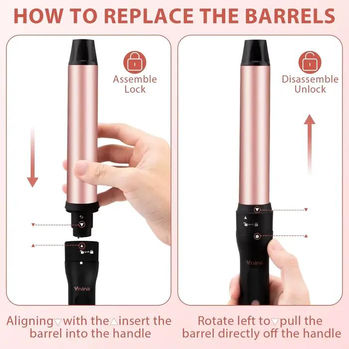 Brosse thermique de 1,5 pouces pour un look éclat, lissage des cheveux rond chauffant avec 2 réglage