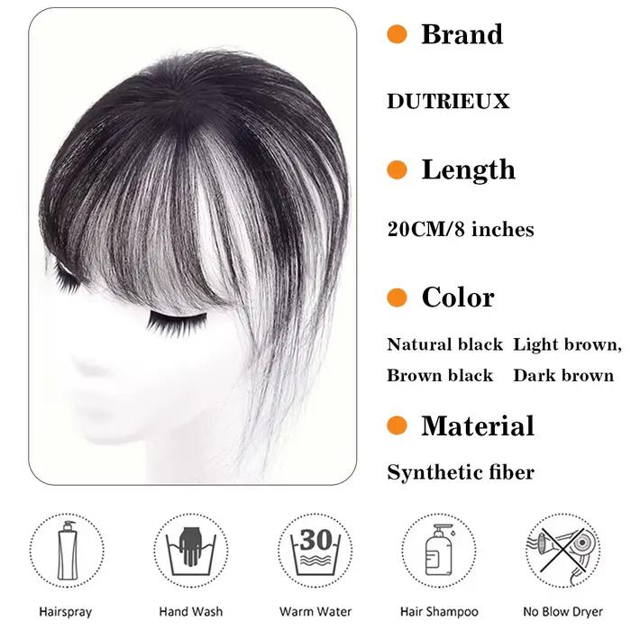 DUTRIEUX synthétique 3D français frange perruque réédité air frange topper perruque naturel courbe s