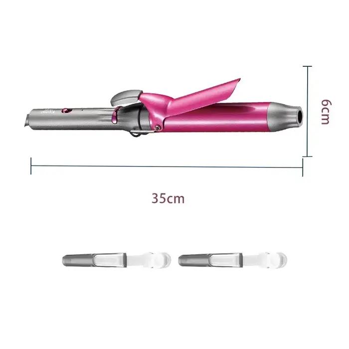 Kemei Fer à friser en céramique 1 baril Bigoudi pour cheveux rotatifs Produit des boucles classiques