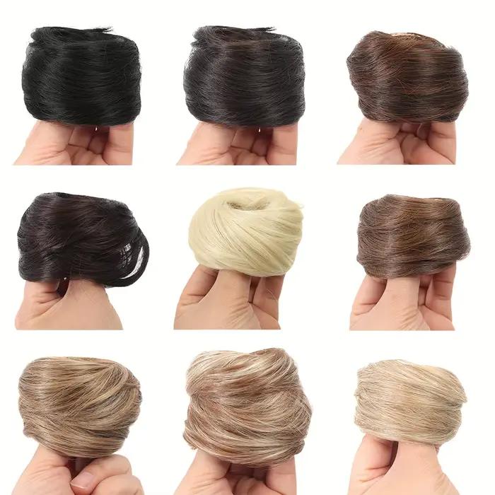 Chignon synthétique désordonné pour femmes, extension de cheveux, chignon droit, 1PC