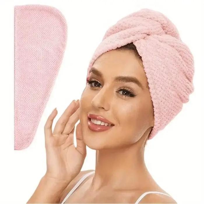 Serviette de séchage de cheveux en microfibre, 65x25cm, pour femmes, séchage rapide, anti-frisottis,