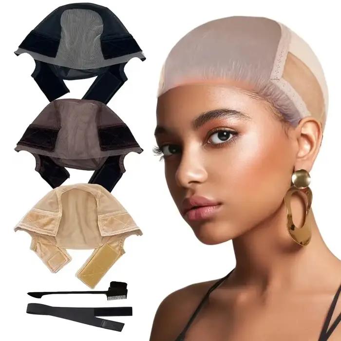 Perruque en dentelle pour femmes, capuchon de poignée réglable, bonnets de perruque antidérapants av