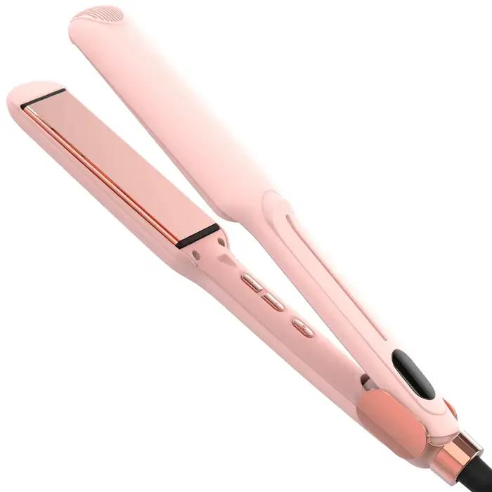 Lisseur 2 en 1, fer plat de haute qualité, peigne chauffant, lisseur professionnel large et efficace