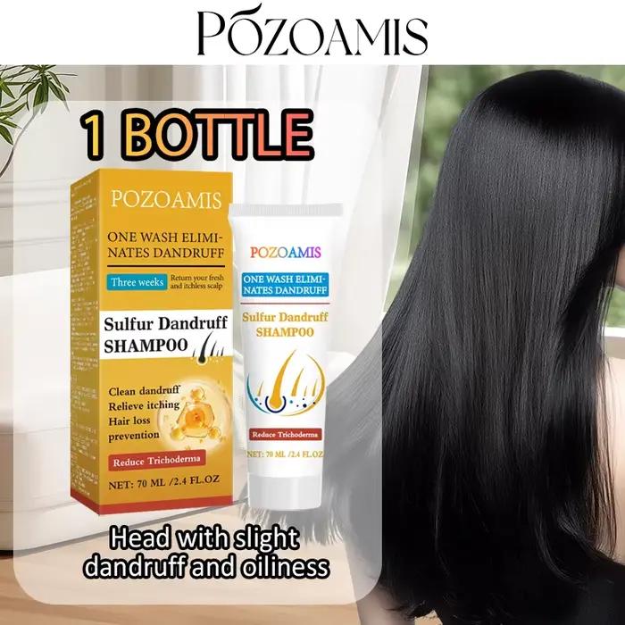 Shampoo antipelliculaire au soufre pour tous types de cheveux, apaise le cuir chevelu qui gratte, co