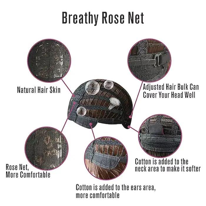 HAIRJOY cheveux synthétiques longs rouge noir droite résistant à la chaleur côté frange Halloween Co