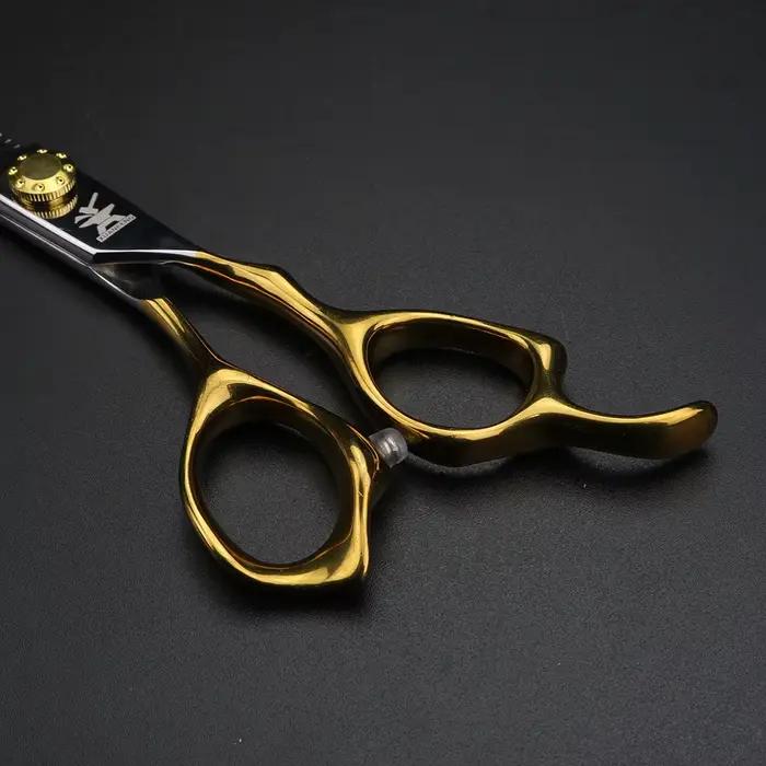 XUANFENG – ciseaux à cheveux à manche doré, vis en acier doré 9cr18, ciseaux de coupe et ciseaux ami