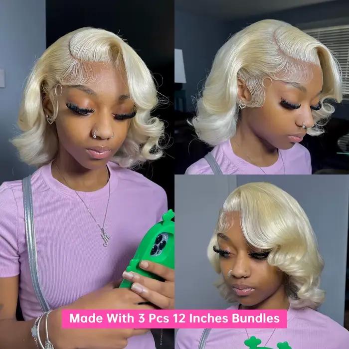 Extensions de cheveux humains Remy 613 blond miel, 30-40 pouces, double trame, ondulés, style péruvi