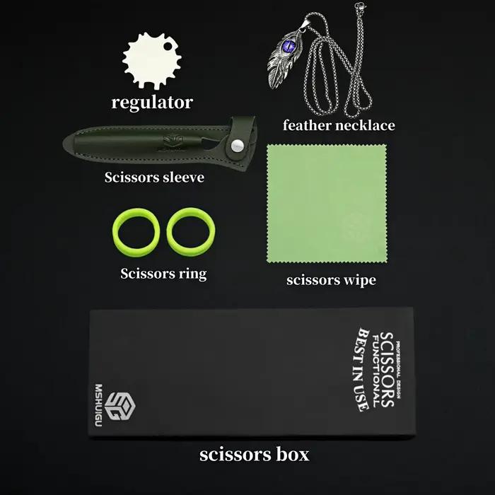 MSHUIGU ciseaux de coiffeur professionnels cisailles complètes multifonctions adaptées aux cheveux l