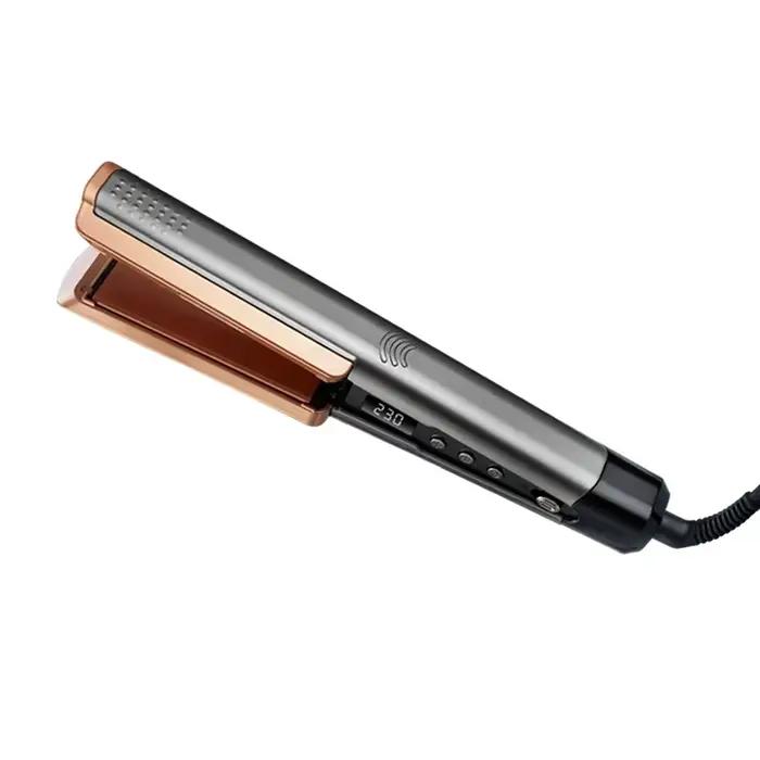 Fer à lisser 2 en 1 avec écran large LCD, fer à lisser professionnel en céramique avec température r
