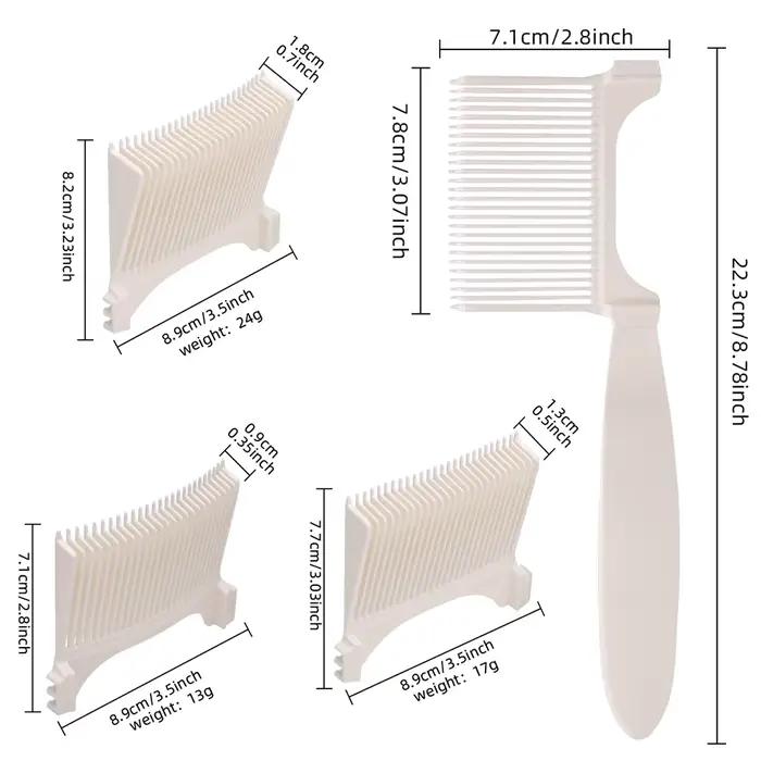 Ensemble de peignes de coupe de cheveux pour hommes – Peigne coiffant de précision et guide de tonde