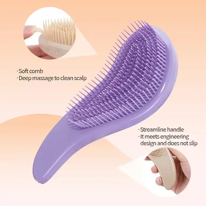 Brosse à cheveux démêlante magique, paille de blé, peigne de Massage du cuir chevelu, doux, antistat