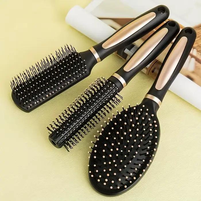 Collection de brosses à cheveux polyvalentes - Brosse ronde pour ajouter du volume, brosse plate pou