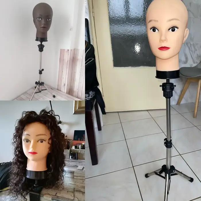 Tête de Mannequin avec trépied pour la fabrication de perruque, chapeau, lunettes, affichage de masq