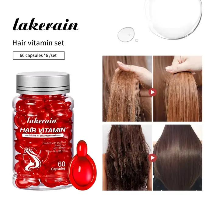 Ensemble de soins capillaires à l'huile vitaminée d'argan marocain, 6 bouteilles, Essence, réparatio