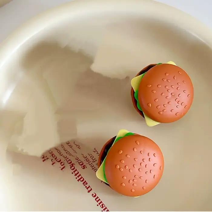 Barrettes à cheveux mignonnes en forme de burger, pinces à cheveux 3D en forme d'aliments pour enfan