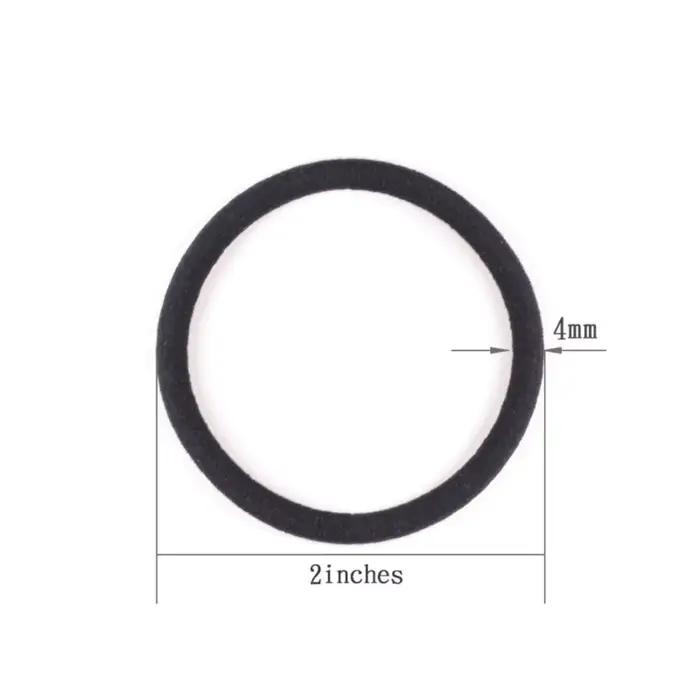 10/30/50pcs 4MM noir élastique pour queue de cheval bandes de cheveux élastiques chouchous pour femm