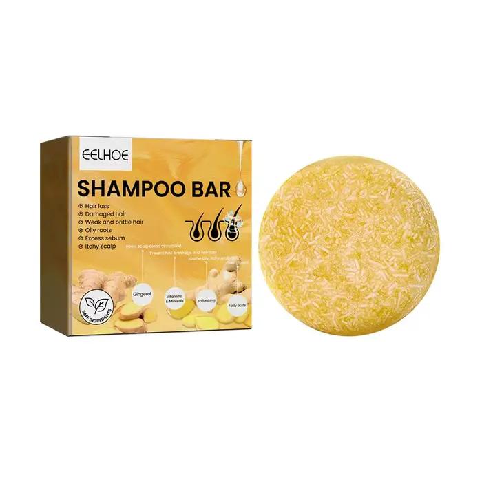 Shampooing solide au gingembre, savon naturel biologique au gingembre pour la croissance des cheveux