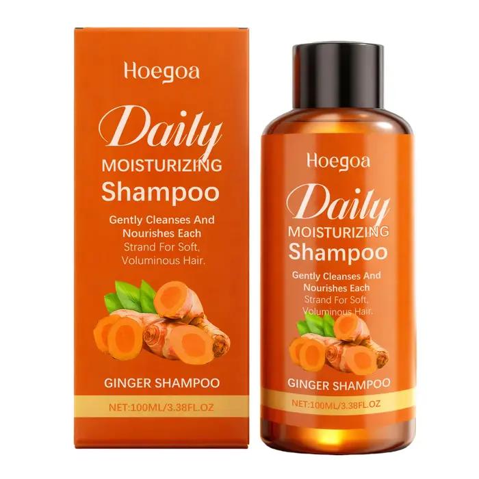 Shampoing au gingembre naturel, Anti-perte de cheveux, épaississement, nettoyage doux, réparation, c