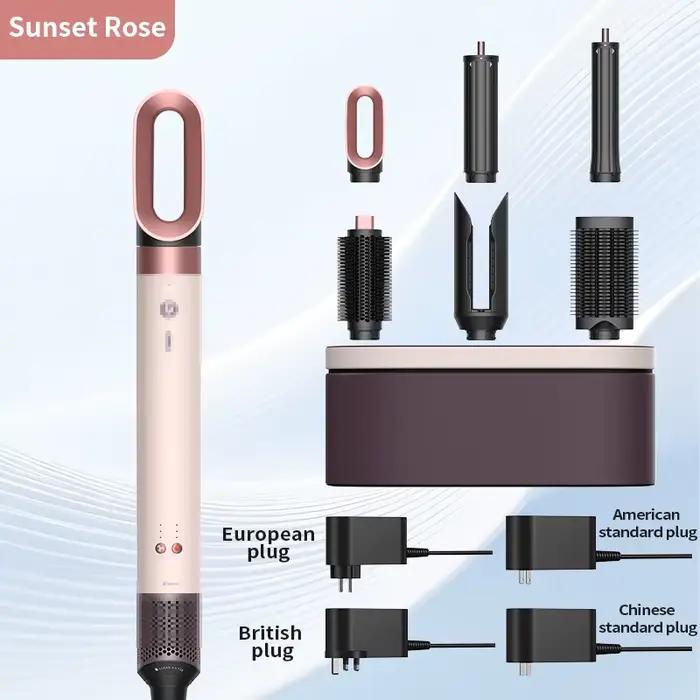Sèche-cheveux multi-fonctions 7 en 1, styler, baril auto-bouclant, brosse à air chaud, brosse lissan