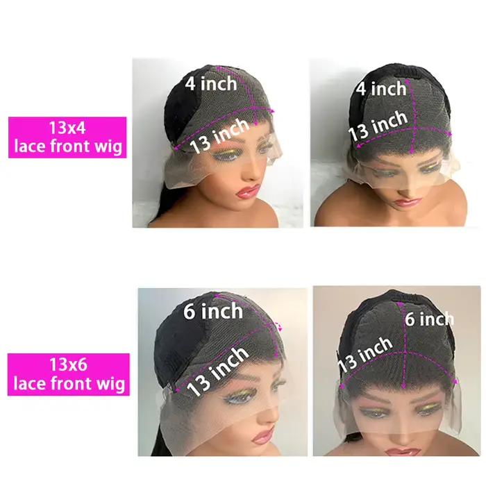 Perruques en cheveux humains bouclés brun miel 4/27, densité 250, avec dentelle frontale 13x4, 40 po