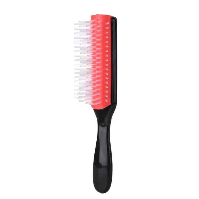 Denman – brosse à cheveux démêlante à 9 rangées, masseur de cuir chevelu, droite, bouclée, humide, a