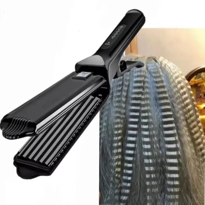 Fer à friser en céramique pour coiffure volumineuse, fer à friser à plaques ondulées, fer à friser a