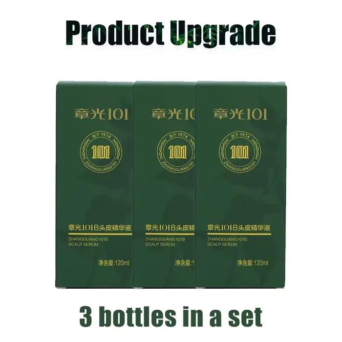 Tonique capillaire Zhangguang 101B 101M 120ML * 3, thérapie de médecine chinoise puissante, Essence 