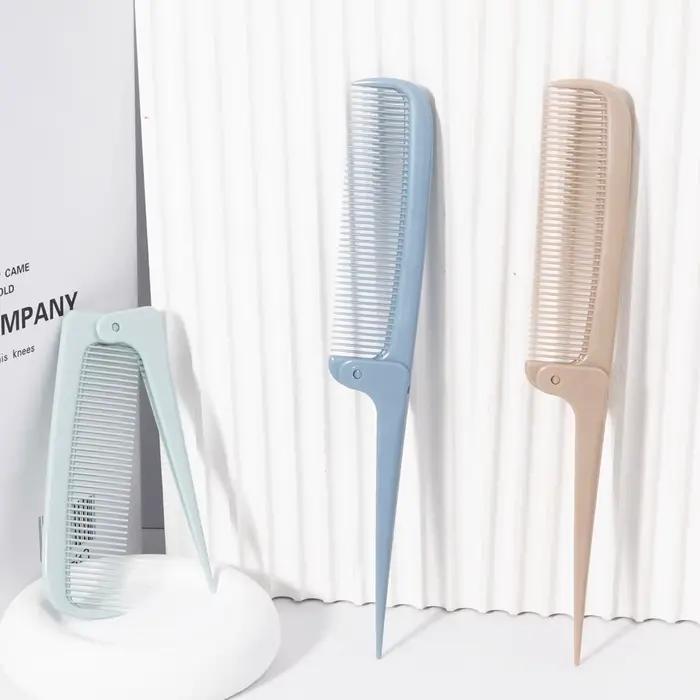 Peigne à queue pliant minimaliste portable, outil de coiffure domestique mini et compact, spécial po