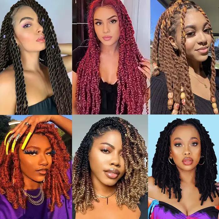 Bewill Cheveux Afro Twist Springy 12 16 24 pouces 1B 27 30 350 4 613 Bug Ombre Marley Twist Tresses 