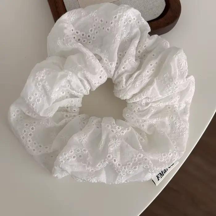 Chouchous en dentelle surdimensionnés pour femmes, bandes élastiques pour cheveux, porte-queue de ch