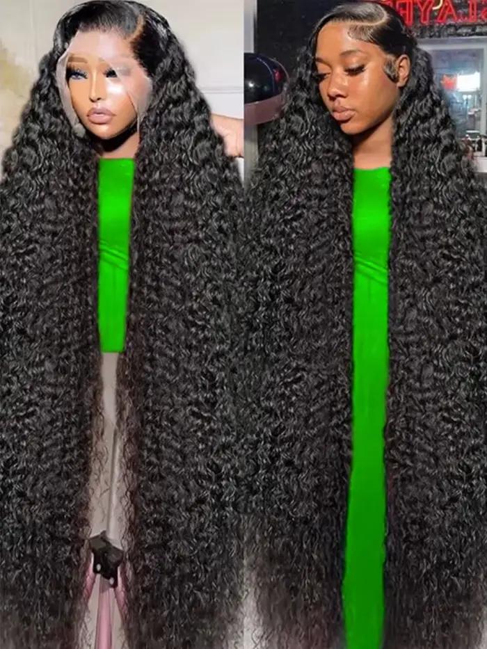 CEXXY 250% 30 40 46Inches Perruque 13x6 Transparent Lace Cheveux Humains Full Lace Perruques Brésili
