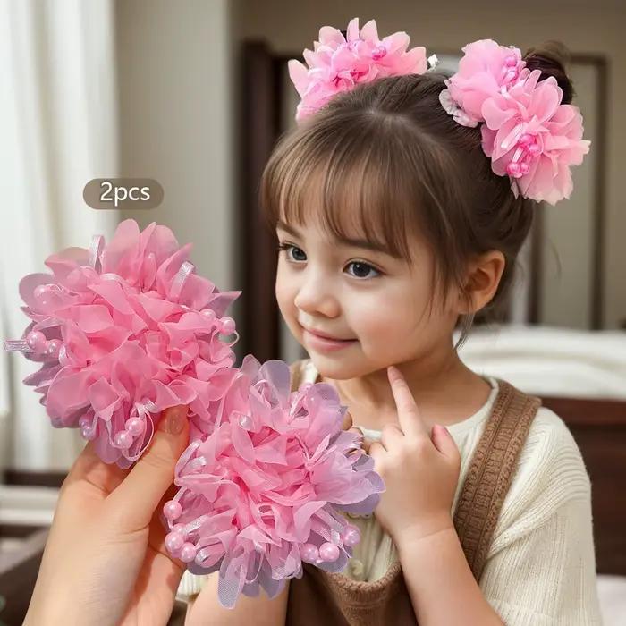 2 petites filles rose mignon bandeau cheveux accessoires pour enfants