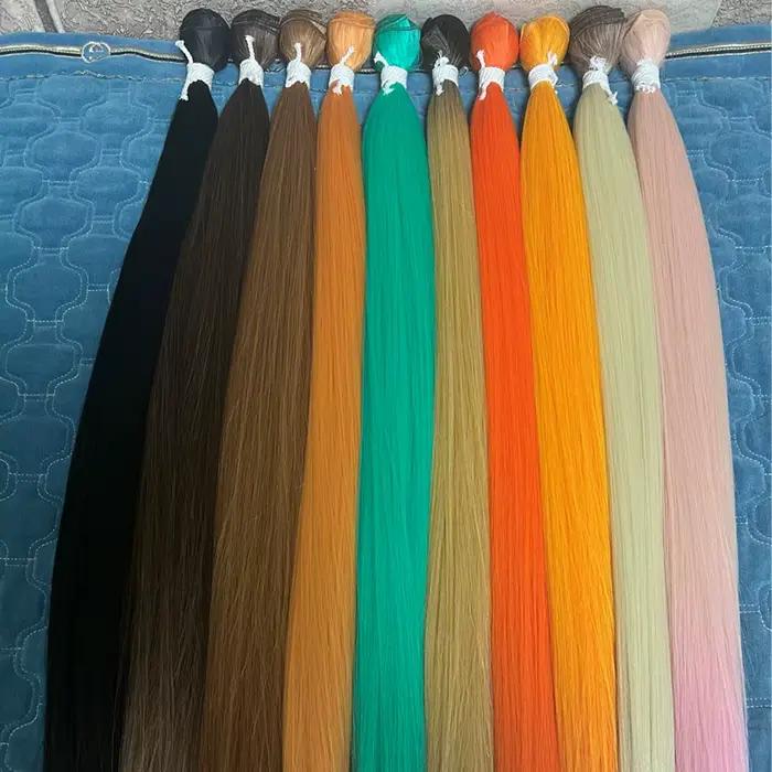 YunRong – tissage synthétique lisse Super Long, Extension capillaire, faux Yaki, tissage de cheveux 