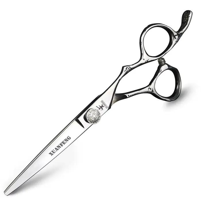 XUANFENG – ciseaux à cheveux miroir noir, 6 pouces, ciseaux de coupe et ciseaux amincissants pour ba