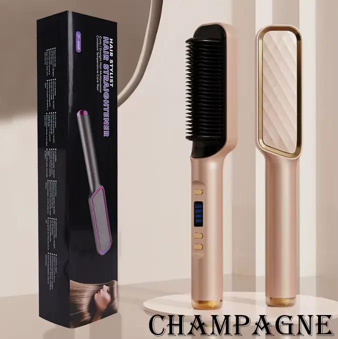 Brosse à lisser électrique multifonctionnelle, peigne chauffant