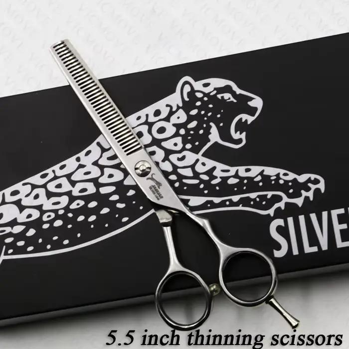 Ensemble de ciseaux de coiffure professionnels de 5.5 pouces, coupe + ciseaux de barbier amincissant