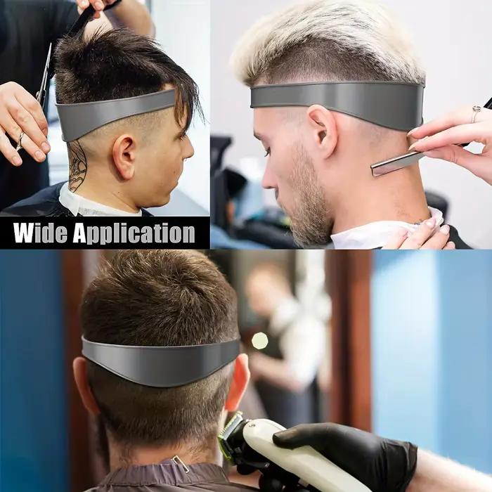 Peigne de positionnement de coupe de cheveux, peigne à dessus plat, modèle de rasage de décolleté et