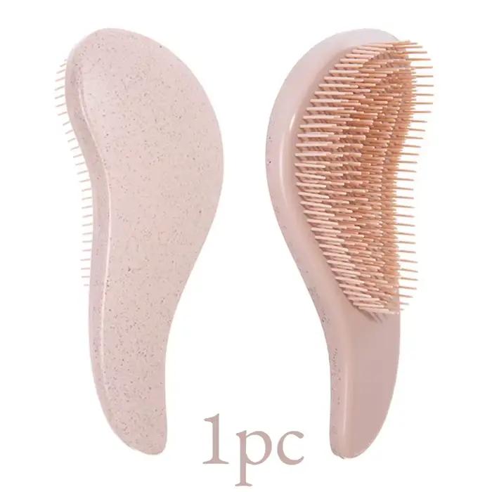 1 brosse démêlante magique avec massage du cuir chevelu, brosse de coiffage antistatique douce pour 