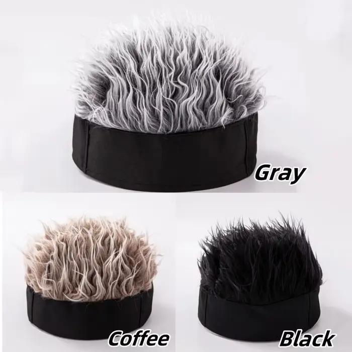 Perruque synthétique courte pour hommes, bonnet tête de mort Hip Hop, chapeau toupet, faux cheveux à