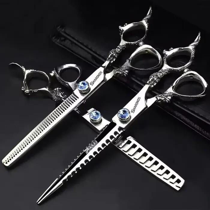 Ciseaux de Salon de coiffure en acier japonais 440C de 7 pouces, ciseaux spécialisés pour coiffeur, 