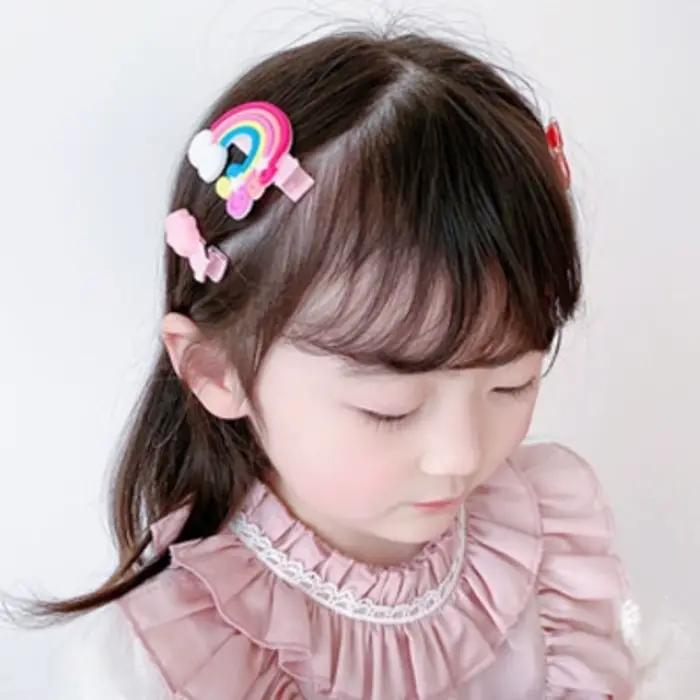 Pinces à cheveux licorne de dessin animé pour filles, jolies épingles à cheveux pour enfants, bandea