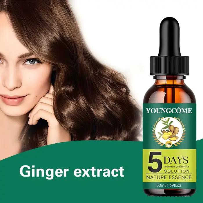 Huile essentielle de gingembre pour cheveux, traitement renforcé et lissant pour tous les Types de c